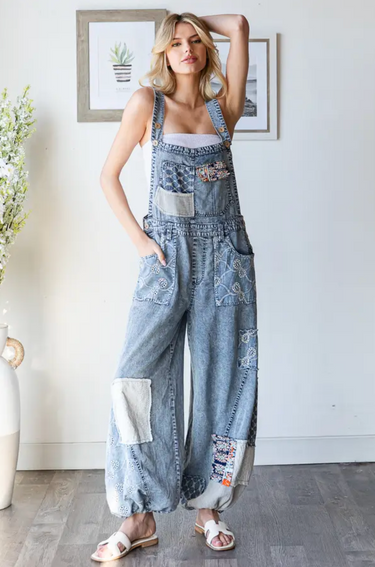 Boho Overalls- Lightweight Tencel denim